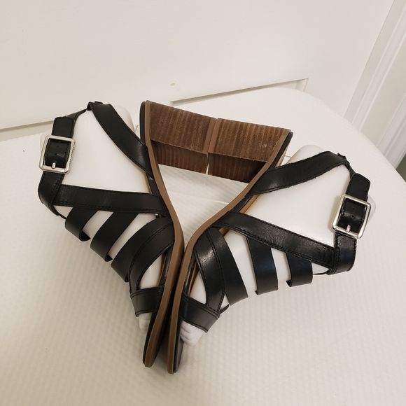 Franco Sarto "Hayley" Black Leather Heels Size 8.5, Stylish, Chic, Comfy - Picture 6 of 13